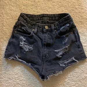 black urban outfitters high waisted shorts